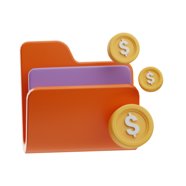 business mali veri dosyası illüstrasyonu 3d