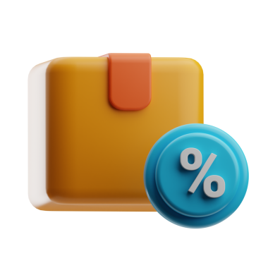 Tedarik yönetimi indirimi illüstrasyon 3d