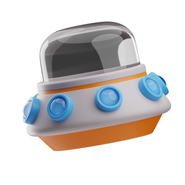 uzay teknolojisi UFO illüstrasyonu 3d