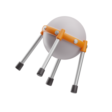 uzay teknolojisi Sputnik illüstrasyon 3d