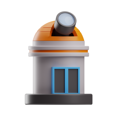 uzay teknolojisi gözlemevi illüstrasyonu 3D