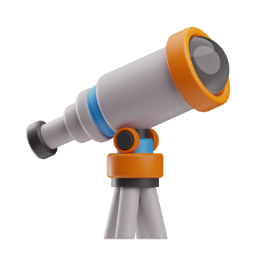 uzay teknolojisi teleskop illüstrasyonu 3d