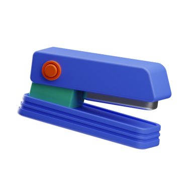 iş yeri zımba illüstrasyonu 3d