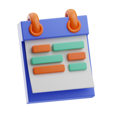 iş yeri not defteri illüstrasyonu 3d