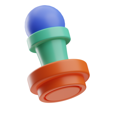 iş yeri Damga illüstrasyonu 3d