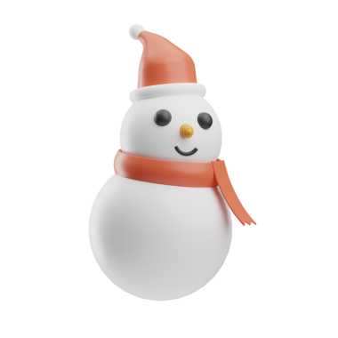 Bayram markalaşması, şenlikli pazarlama, mevsimlik web içeriği ve kış temalı tanıtım kampanyaları için harika bir kardan adam maskotu..