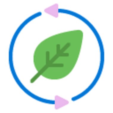 Çevre kampanyaları, yeşil pazarlama ve sürdürülebilir teknoloji markalaşması için mükemmel olan sürdürülebilirliği sembolize eden modern bir çevre dostu ikon..