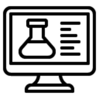 Bilim, eğitim veya biyoteknoloji markalaşması, web sitelerinin geliştirilmesi, pazarlama ve eğitim içeriği için ideal canlı bir laboratuvar ikonu.