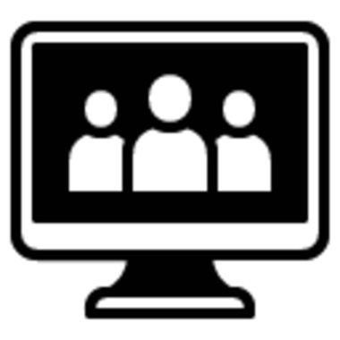 Çevrimiçi topluluğu veya takım çalışmasını temsil eden simge, işbirliğini, sosyal ağları veya dijital iletişim platformlarını desteklemek için ideal.