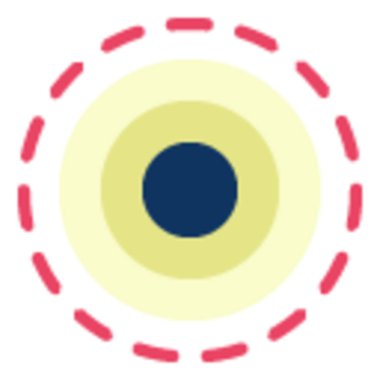 Odaklanma ve hassasiyeti vurgulamak için pazarlama, markalaşma ve dijital içerik için ideal modern, göz alıcı bir hedef simgesi.