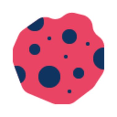 Canlı, benekli daire modern markalaşma, pazarlama görselleri, web tasarımı ve yaratıcı içerik projeleri için ideal.