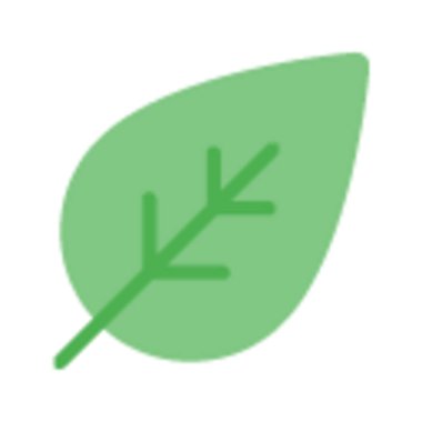 Tarz sahibi yeşil yaprak ikonu, çevre dostu markalaşma, sürdürülebilirlik kampanyaları, sağlık, refah veya organik ürün tanıtımı için ideal..