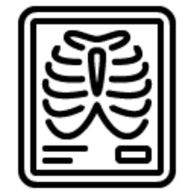 Biçimlendirilmiş X-ray resim simgesi, dijital ve promosyon sağlık hizmetleri içeriğindeki sağlık, tıbbi veya teşhisler için idealdir.