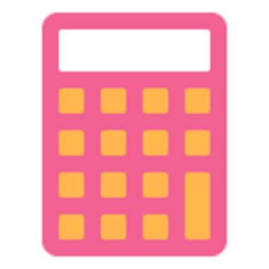 Sarı düğmeli parlak pembe hesap makinesi, finans ve iş görsellerinde eğitim, pazarlama veya teknolojiyle ilgili içeriği meşgul etmek için idealdir.