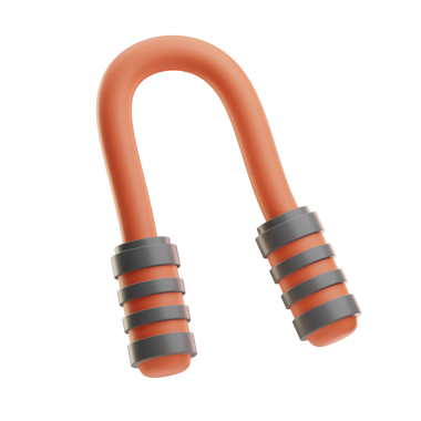 Egzersiz yapmak ya da oynamak için halatla atlayan biri..