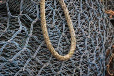 Balık ağları, halatlar, ıstakoz tencereleri ve yüzen stok fotoğrafçılığı.