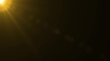 4K animasyon, göz kamaştırıcı mercek efektleriyle altın ışığı gösteriyor. Büyüleyici görseller, sinematik merceklerle harmanlanmış ışıl ışıl ışık huzmeleri içerir.