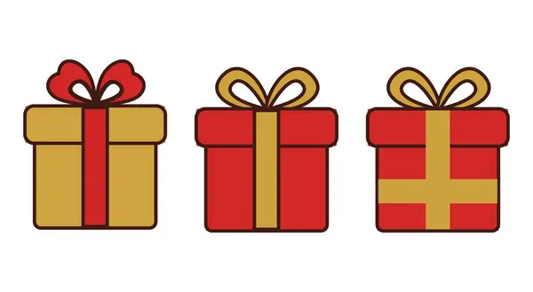 Hediye kutuları simgesi. Noel ve yeni yıl teması. Yalnız tasarım. vektör illüstrasyonu