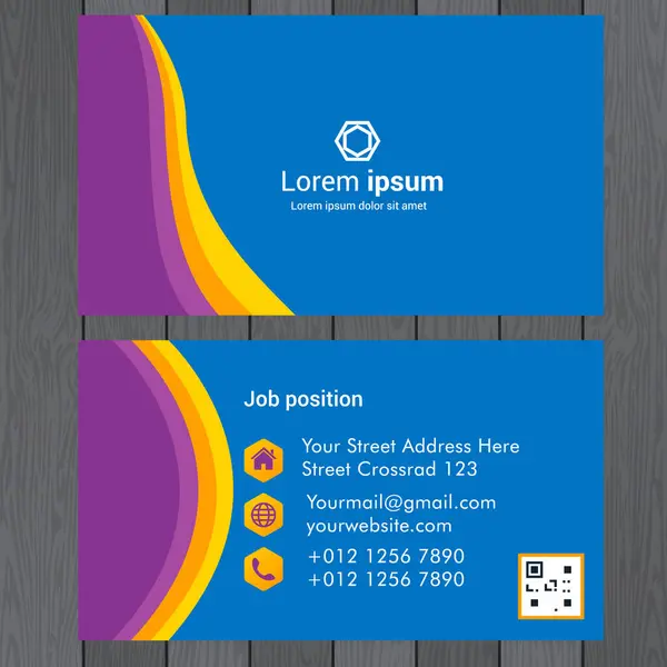 modern renkli kartvizit tasarım vektörü