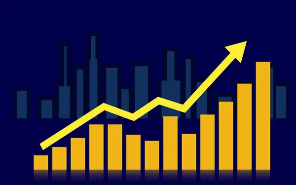 Finansal Büyüme Çizelgesi İş Başarı Grafik Piyasası Trend Geliştirme Yatırımı Verisi