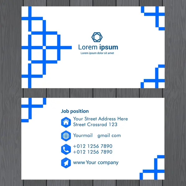 Modern Minimalist Mavi Geometrik İş Kartı Şablonu