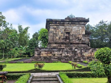 Malang City, Doğu Java, Endonezya 'daki kutsal vadideki Badut tapınağının kalıntıları.