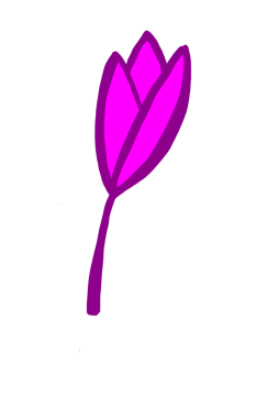 Sarı lale çiçeğinin çizgi film görüntüsü. şablon, dekorasyon, bahçe ve çevre için çiçek çizimi