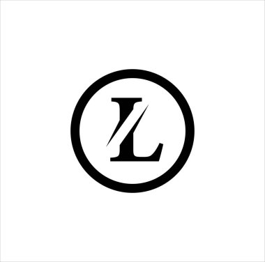 Beyaz arkaplanda L harfi logo tasarımı. 