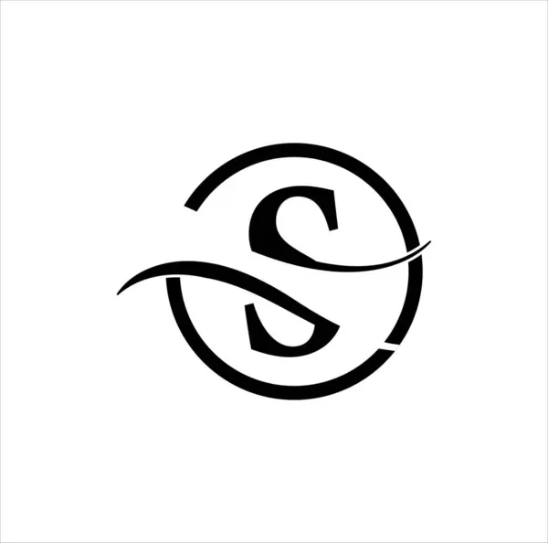 Beyaz arkaplanda S harfi logo tasarımı. 