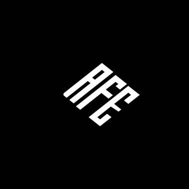 AFE logosu AFE monogramı AFE minimalist modern düz logo tasarımı.