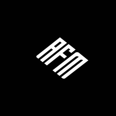 AFM logosu AFM başlığı AFM minimalist modern düz logo tasarımı.