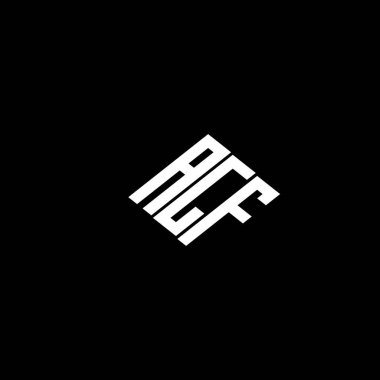 Siyah arkaplanda AGF harf logosu tasarımı