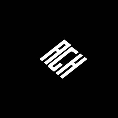 Siyah arkaplanda AGH harf logosu tasarımı