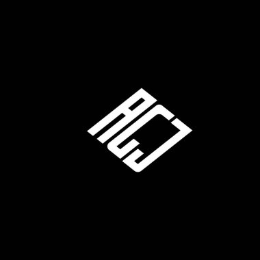 Siyah arkaplanda AGJ harfi logo tasarımı