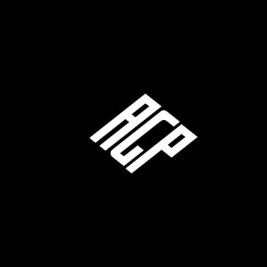 Siyah arkaplanda AGP harf logosu tasarımı