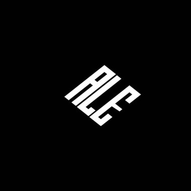 Siyah arkaplanda ALE harf logosu tasarımı