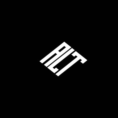Siyah arkaplanda ALT harfi logo tasarımı
