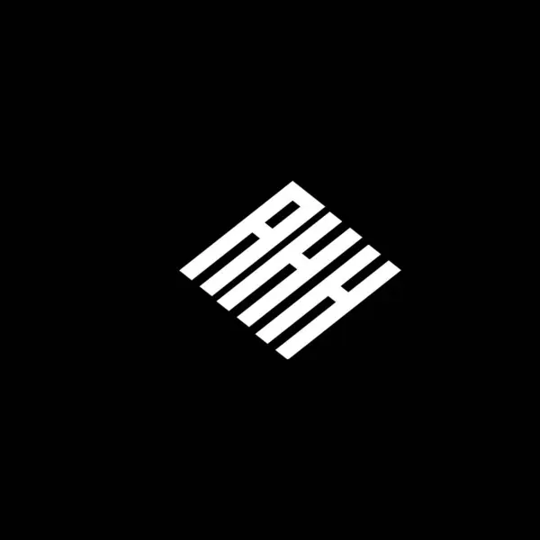 Siyah arkaplanda AHH harf logosu tasarımı