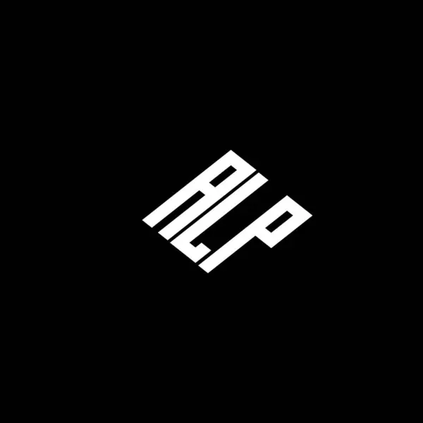 Siyah arkaplanda ALP harfi logo tasarımı