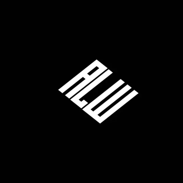 Siyah arkaplanda ALW harfi logo tasarımı