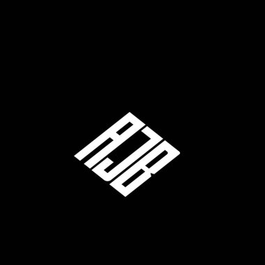 Siyah arkaplan üzerinde AJB harfi logo tasarımı. 