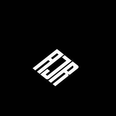 Siyah arkaplan üzerinde AJR harfi logo tasarımı. 