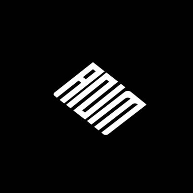 Siyah arkaplan üzerinde ANM harfi logo tasarımı. 