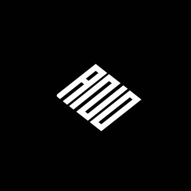 Siyah arkaplanda ANO harfi logo tasarımı. 