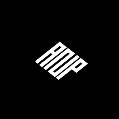 Siyah arkaplan üzerinde ANP harfi logo tasarımı. 