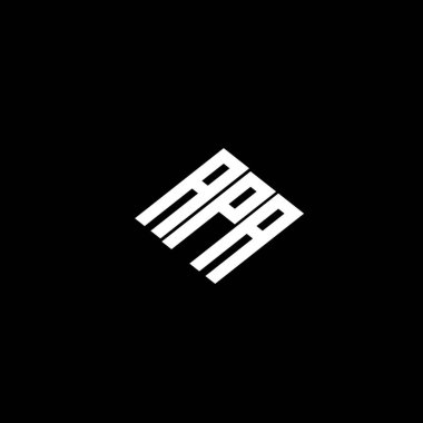 Siyah arkaplanda APA harfi logo tasarımı. 