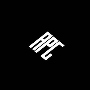 Siyah arkaplan üzerindeki APG harf logo tasarımı. 