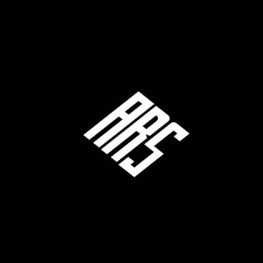 ARS harfi logo tasarımı siyah arkaplan. 