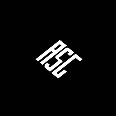 Siyah arkaplanda ASG harfi logo tasarımı. 