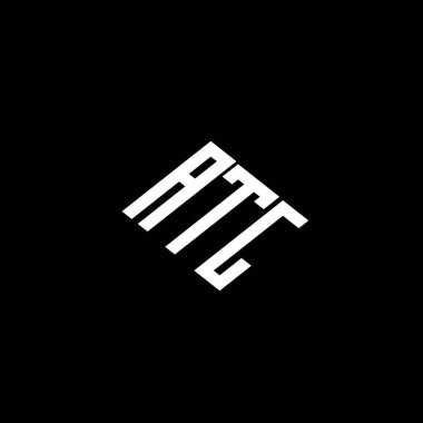 Siyah arkaplanda ATG harfi logo tasarımı. 
